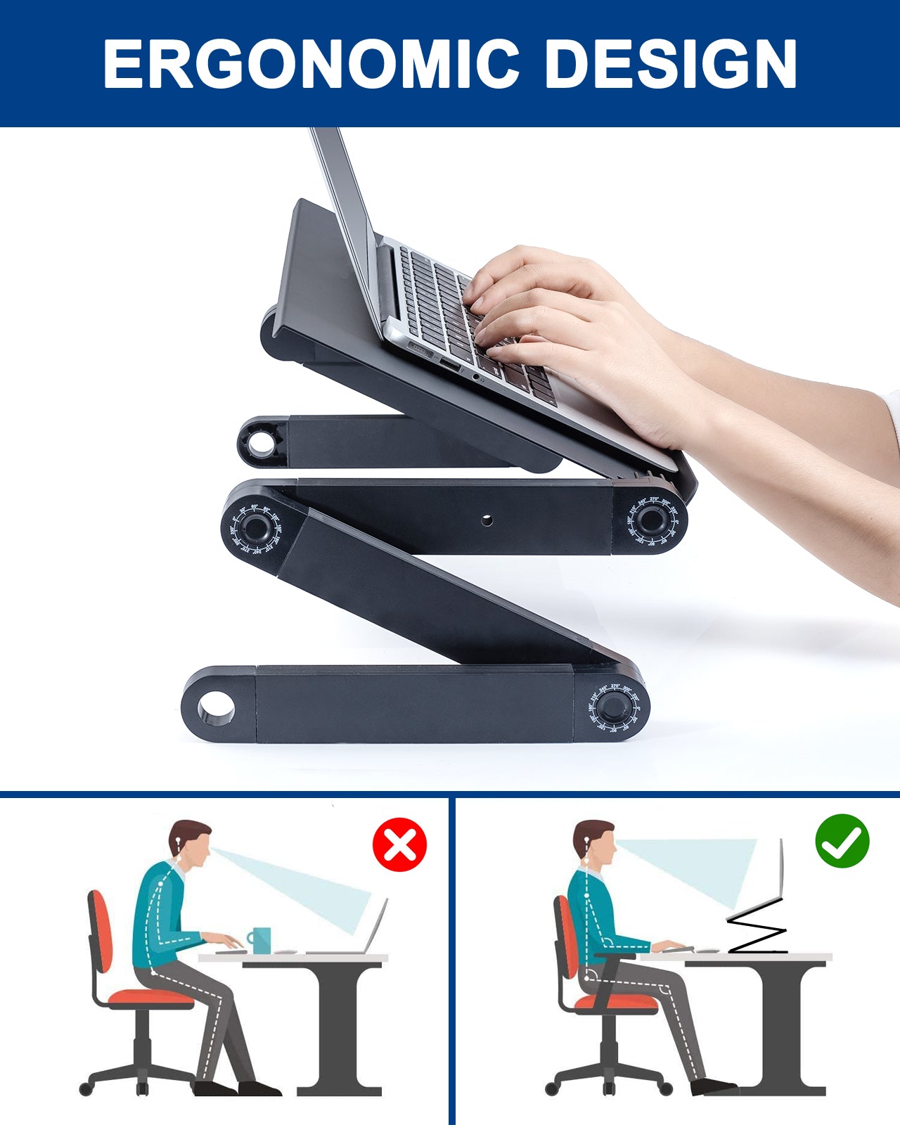 Rainbean 360° Foldable Laptop Desk (Int)