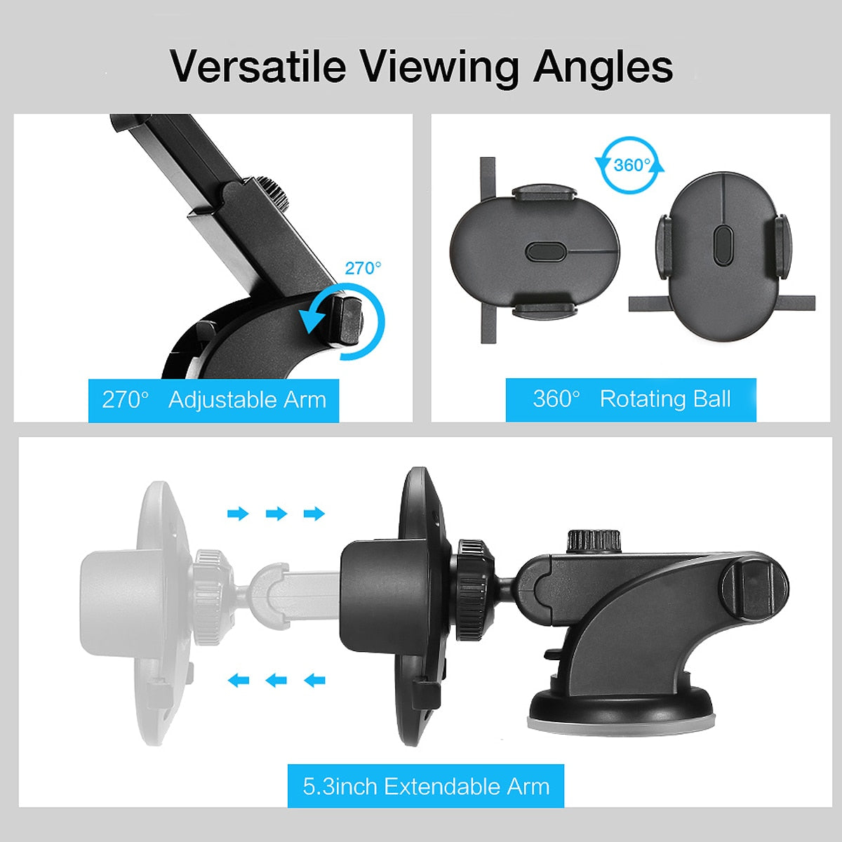 360° Telescopic Car Phone Holder (Int)