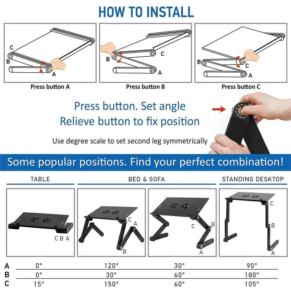 Rainbean 360° Foldable Laptop Desk